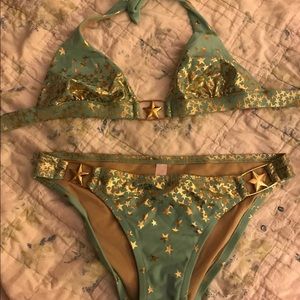 Victoria’s Secret green star bikini - size Small